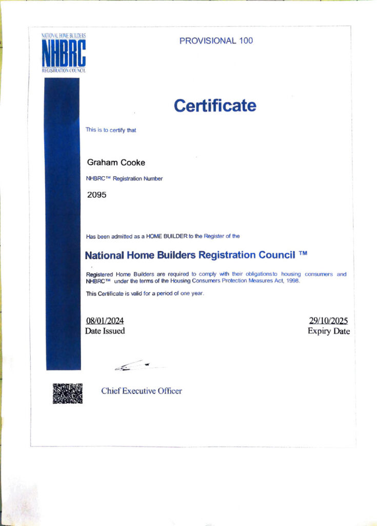 NHBRC Certification